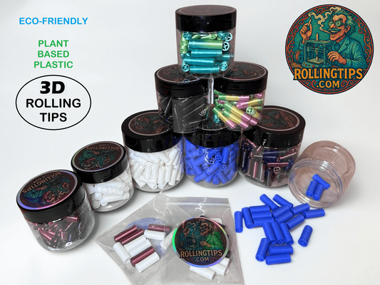 120 RollingTips™ – Reusable 3D Printed Rolling Filter Tips for Tobacco & Legal Herbs – Washable, Eco-Friendly, Precision Designed Alternative to Cardboard